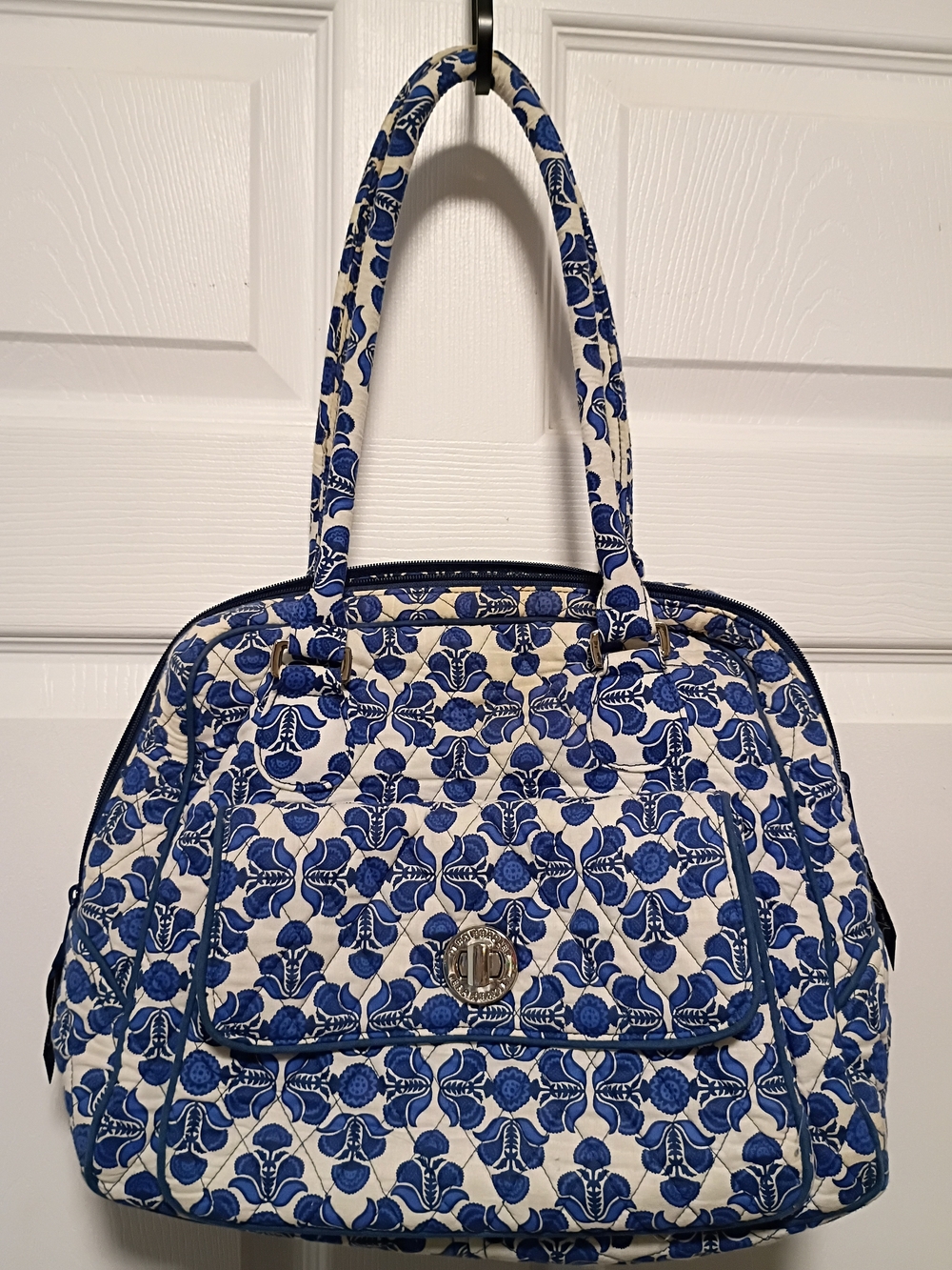 Vera Bradley Quilted Blue Floral Tote Bag